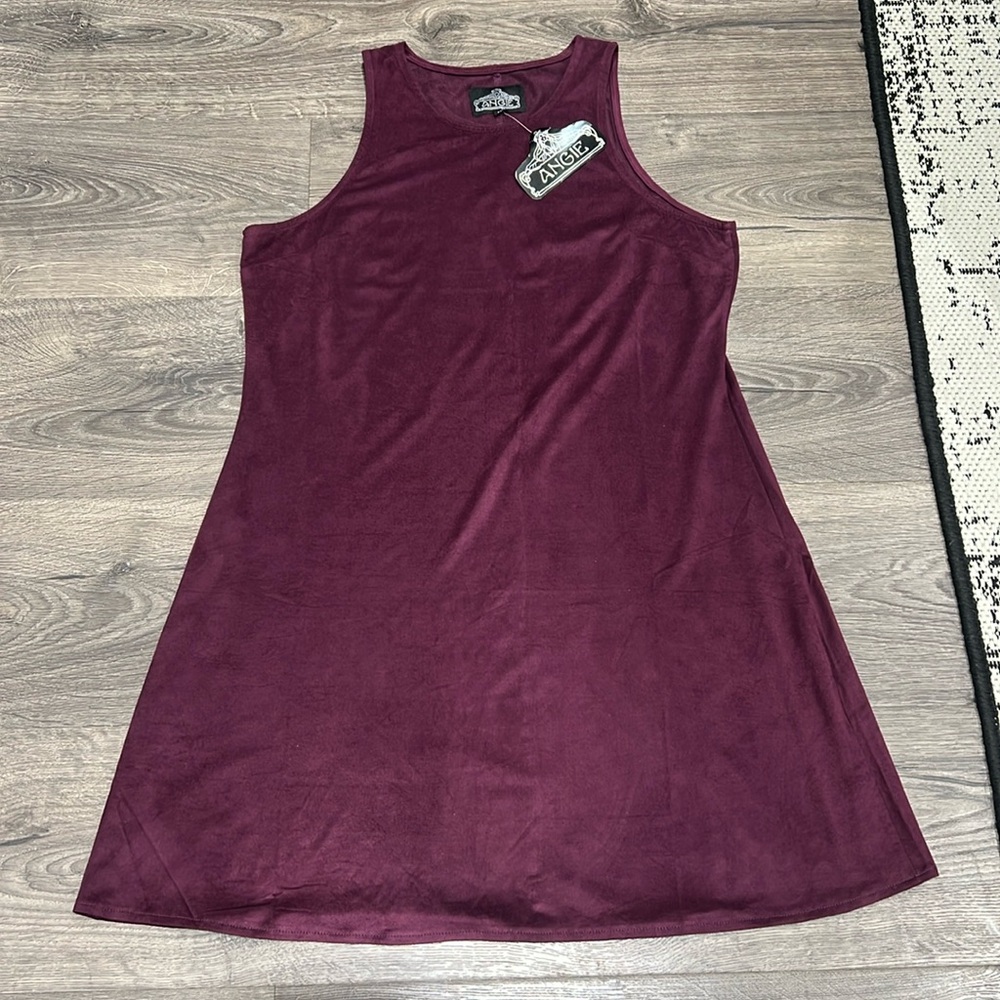 Angie Faux Leather Dress Medium NWT